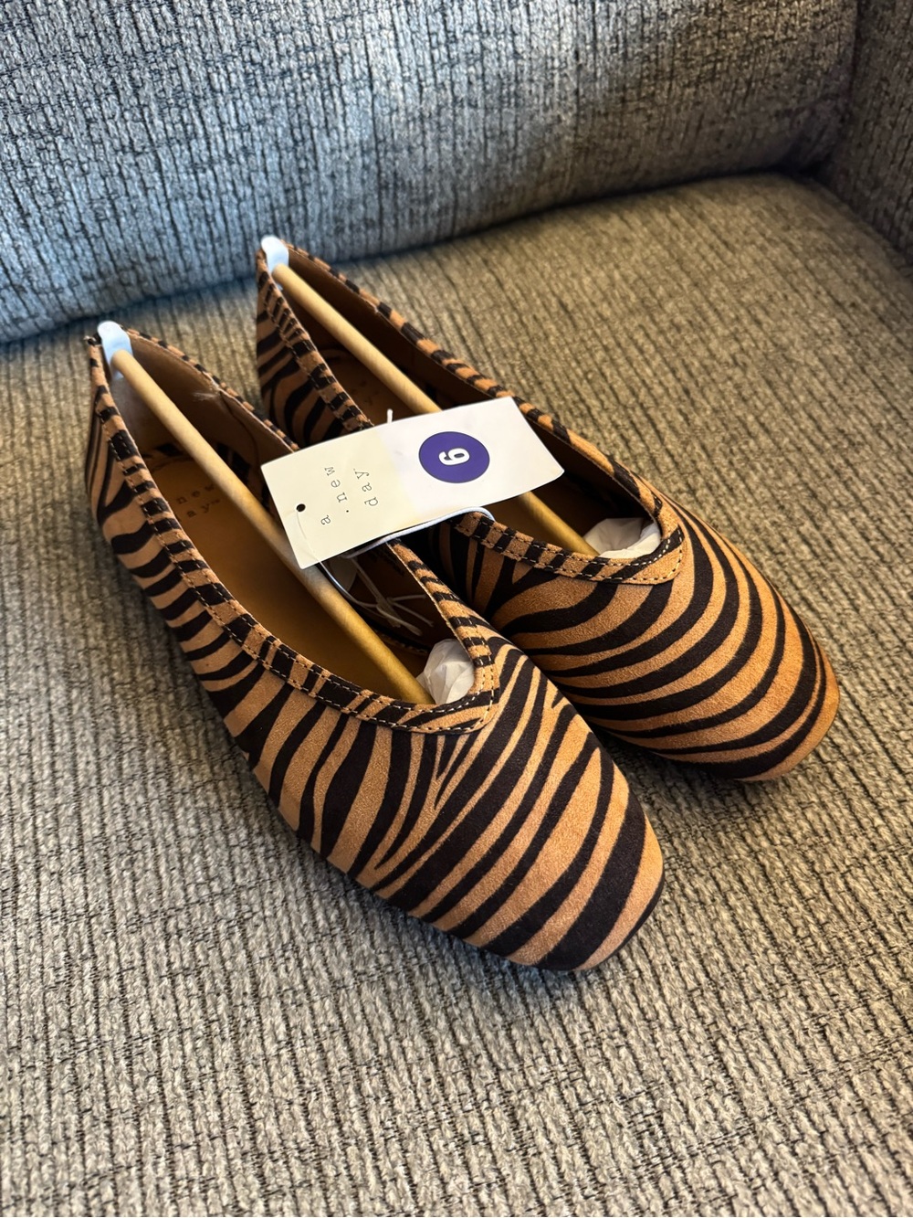a new day Brown and Black Zebra-Print Ballet Flats